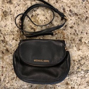 Michael Kors Black Soft Leather Crossbody